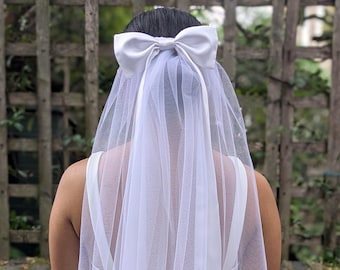 VELO DE LAZO - Velo de novia elegante hecho a mano