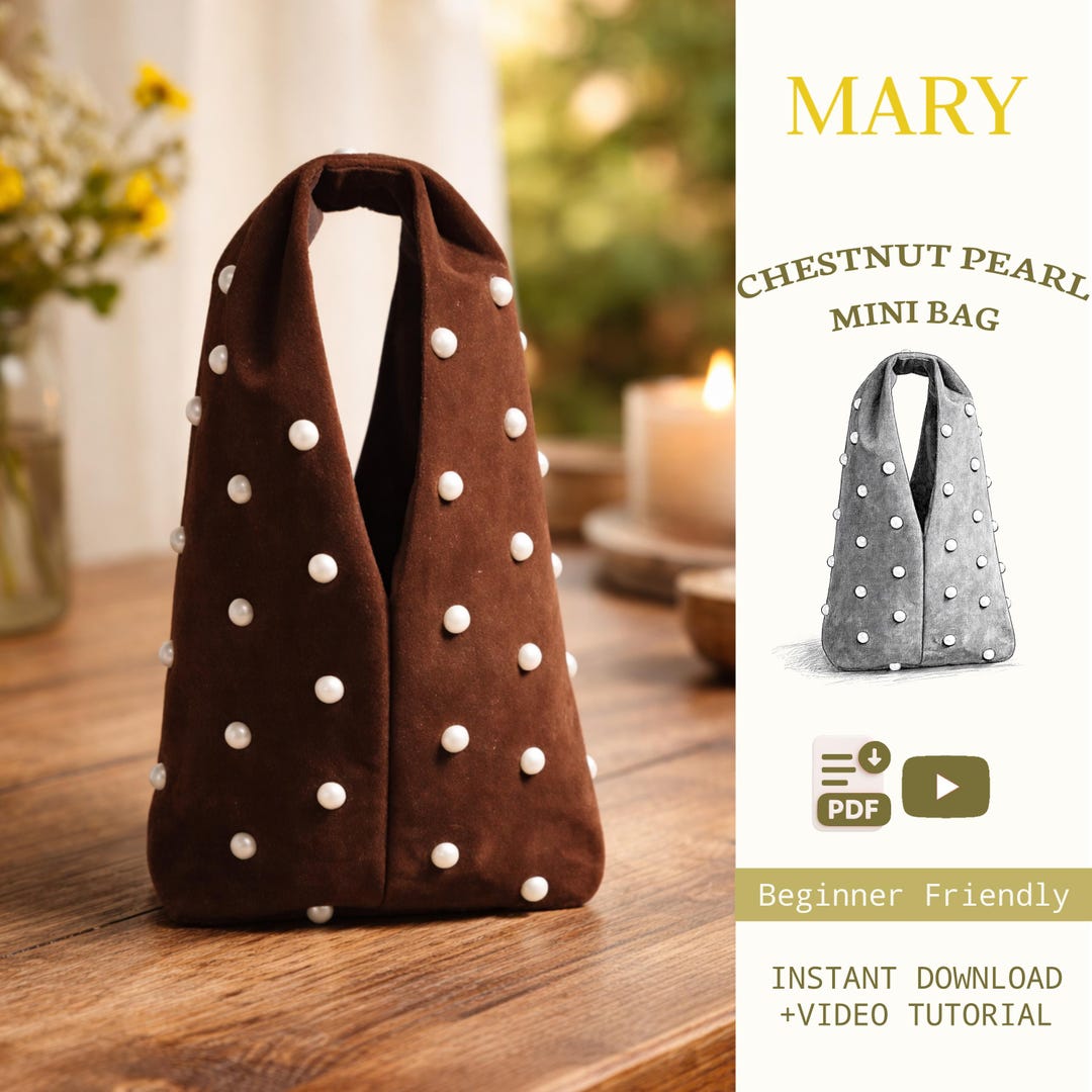 Digital Sewing Pattern PDF – Pearl Mini Bag Pattern With Video Tutorial ...