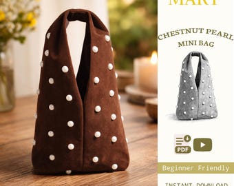 Patrón de costura digital en PDF: Minibolso Pearl con videotutorial