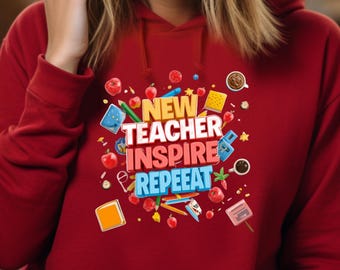 Floral Teach Crewneck Sweatshirt, Teacher Gift