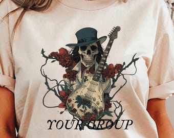 Personalized Rock Style T-Shirt, Vintage Music Tee, Distressed Band Top