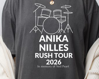 Anika Nilles Drummer Tee, Rush Tour 2026 Tribute Shirt, Progressive Rock Fan Gift