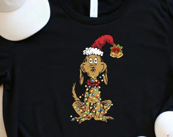 Max the Dog Christmas Tee, Whimsical Comfort Colors Shirt