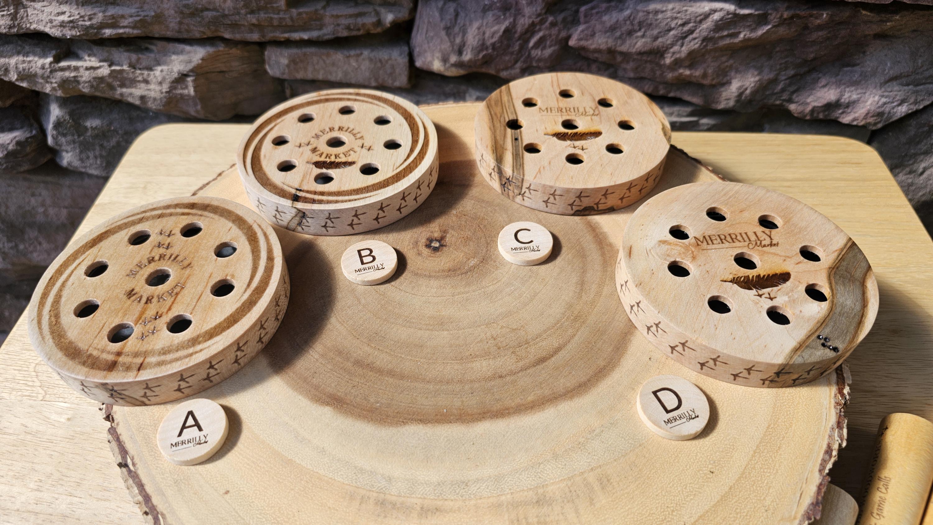Turkey Call Display Rack Handcrafted Wooden Turkey Calls Set | Custom Engraved Slate Calls ...