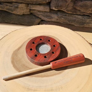 Double-Sided Turkey Call – Handcrafted Wood Pot with Engraved Slate, Striker Included