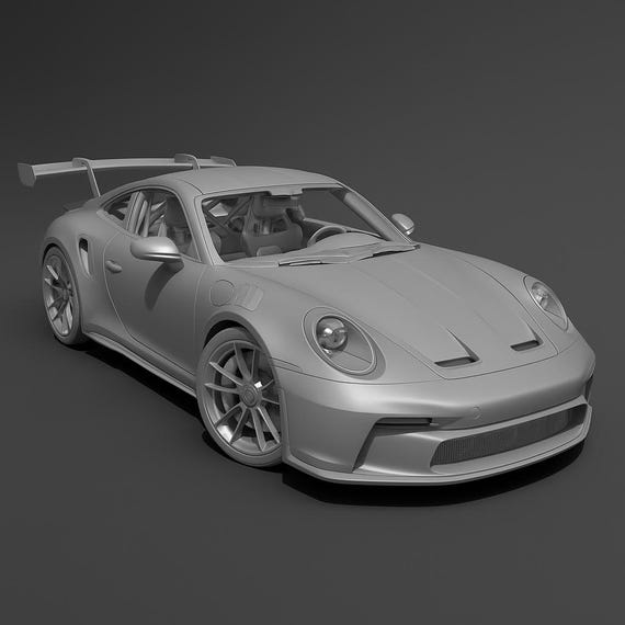 Porsche 911 STL File | 3D Printable Sports Car Model | Collector Scale Car STL Digital Download for Resin & FDM Hobbyist 3D Printing