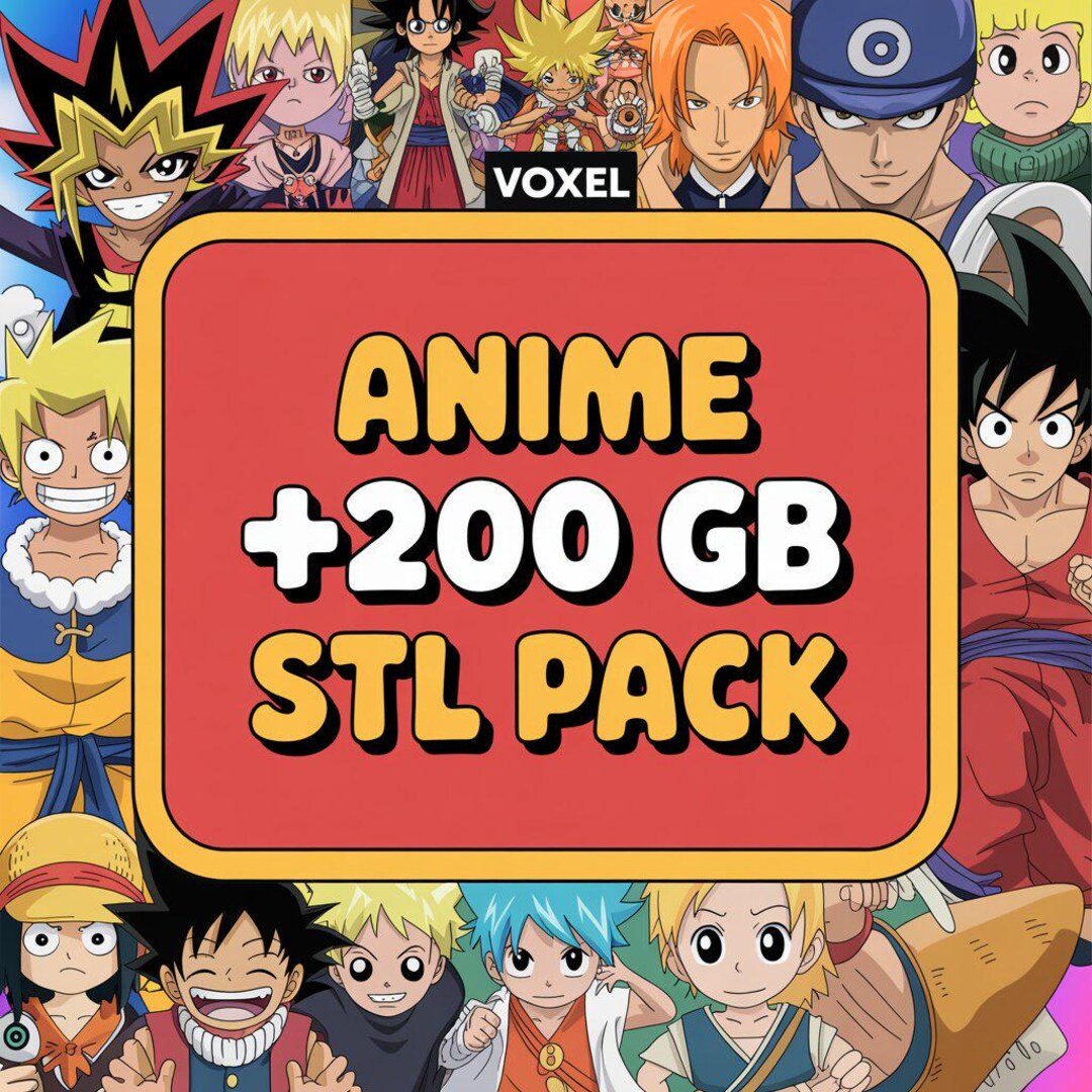 200 GB+ Anime STL Collection – 3D Printable Anime Characters, Props ...