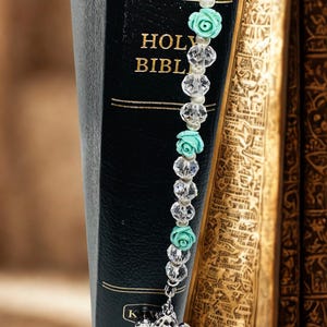 Handmade Christian Bookmark: Faith-Inspired Charms and Beads