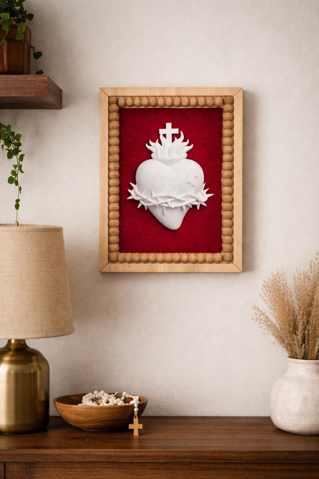 Sacred Heart of Jesus Wall Art | 3D Printed Catholic Decor | Framed ...