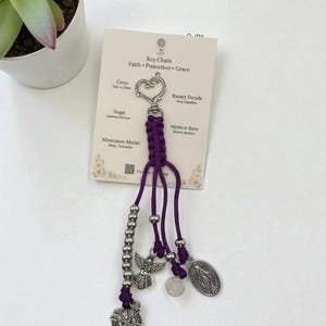 Catholic Home Blessing Door keychain with St. Benedict Medal