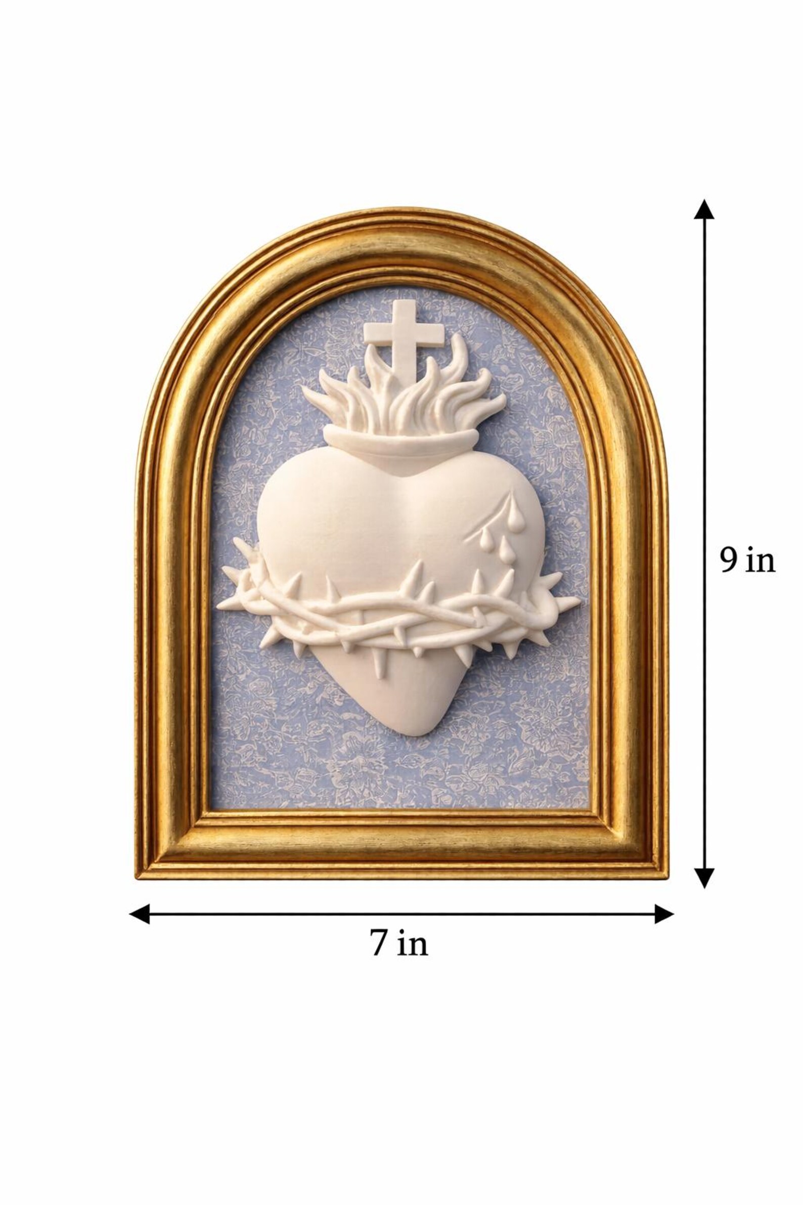 Sacred Heart Trio Wall Art | 3D Printed Catholic Home Decor | Set of 3 ...