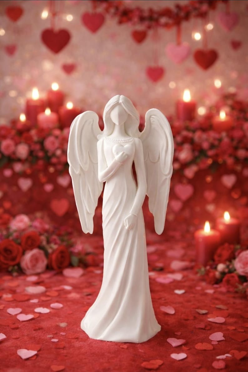 Angel Statue – Elegant White Guardian Angel | Faith Home Decor | Christmas Decor image 1