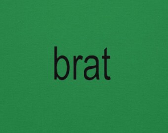 "Brat" Hoodie - Neon Green Aesthetic Hoodie - Trendy Streetwear Style - Unisex Gildan 18500