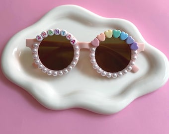 Kids custom sunglasses, personalized gift for toddlers, birthday gift for girls, cute gift ideas for kids, name sunglasses for little girls
