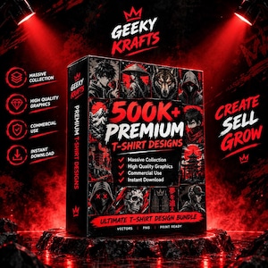 T-Shirt-Design-Bundle mit über 500.000 Designs | DTF-Drucke | Anime | Cartoon | POD-Edition (Digitaler Download)