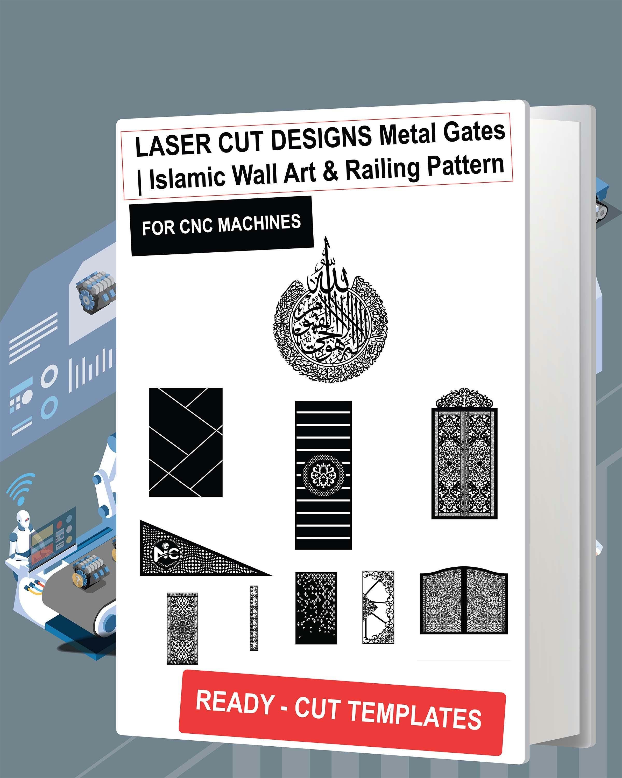 20+ CNC Dxf Door Designs | SVG PDF Laser Cut Gates | Islamic Wall Art ...