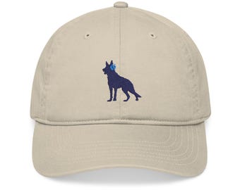 Sombrero de pastor alemán, sombrero bordado para pastor alemán, sombrero para mamá perro, sombrero para papá perro, regalos para amantes de los perros, sombrero para perro de senderismo, sombrero con silueta de perro, sombrero Aloha