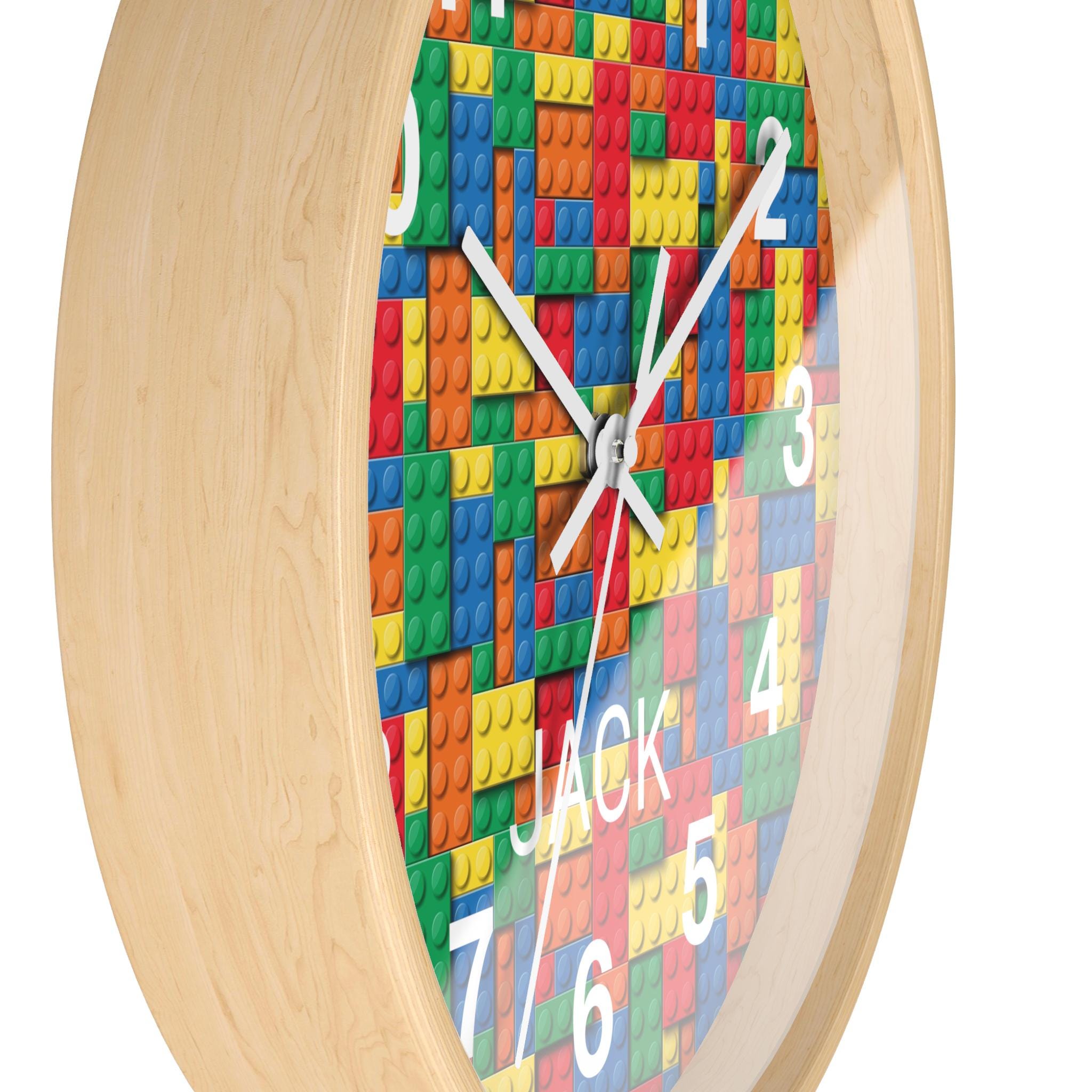 Building Blocks Clock: Colorful Kids Nursery Decor - Etsy