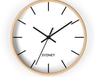 Sydney World Map Clock: Vintage Travel Timepiece, Geography Gift