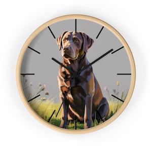 Personalized Dog Wall Clock, Pet Lover Gift, Dog Themed Decor, Home Office Wall Art, Unique Dog Lover Gift