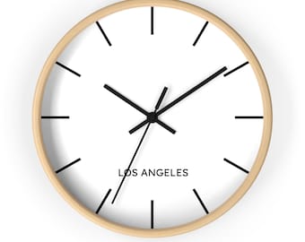 Los Angeles World Clock: Vintage Travel Timepiece, Geography Gift