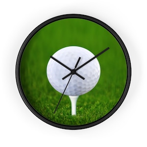Reloj de pared con pelota de golf, decoración para sala deportiva, regalo para golfistas