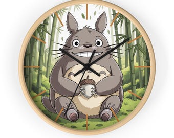 Totoro Wall Clock, Anime Nursery Decor, Studio Ghibli Gift