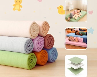 Muslin Toddler Cot Sheet with Padding, Fitted Daycare Nap Sheet, Elastic Cot Mattress Cover