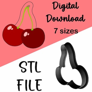 Cherry Cookie Cutter STL Files - 7 Files