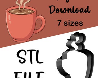 Hot Chocolate Cookie Cutter STL Files - 7 Files