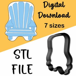 Adirondack Cookie Cutter STL Files - 7 Files