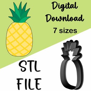 Pineapple Cookie Cutter STL Files - 7 Files