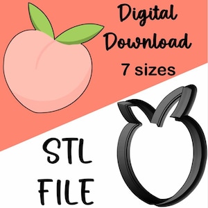 Peach Cookie Cutter STL Files - 7 Files