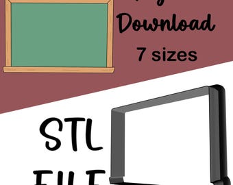 School Chalkboard Cookie Cutter STL Files - 7 Files