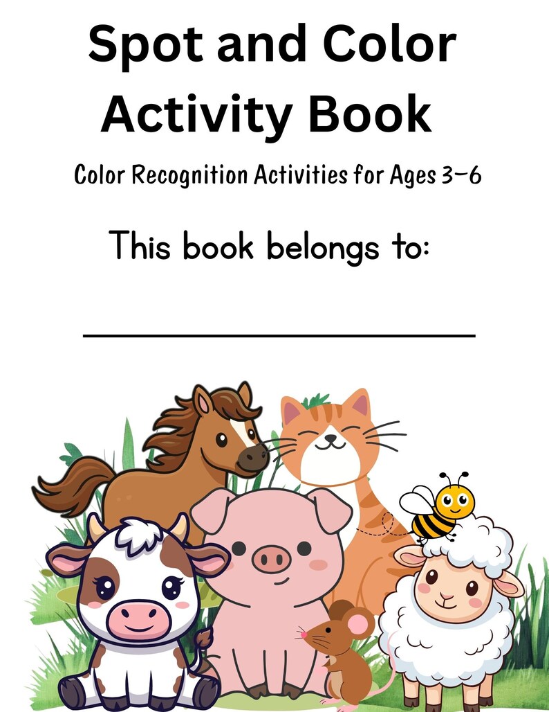 Coloring Activity Book | Color by Number, Spot the Color (PDF Pattern ...
