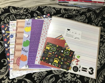 Creative Memories New Never Opened Cheerful School Additions with extra cardstock and papers