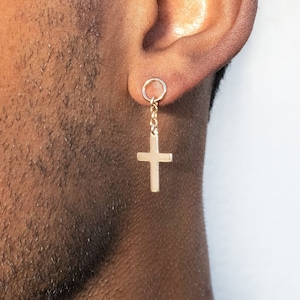 Dangle cross earrings with stud Clearance