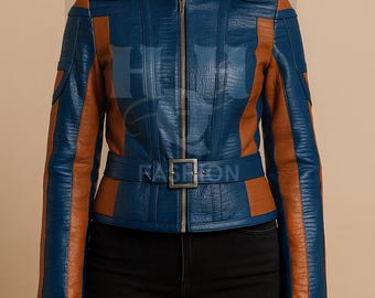 Crocodile Embossed Sheep Leather Biker Jacket: Handmade Fitted Designer Outerwear