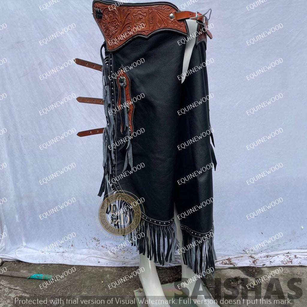 Premium Leather Chinks – Adjustable Western Riding Chaps for Adults ...