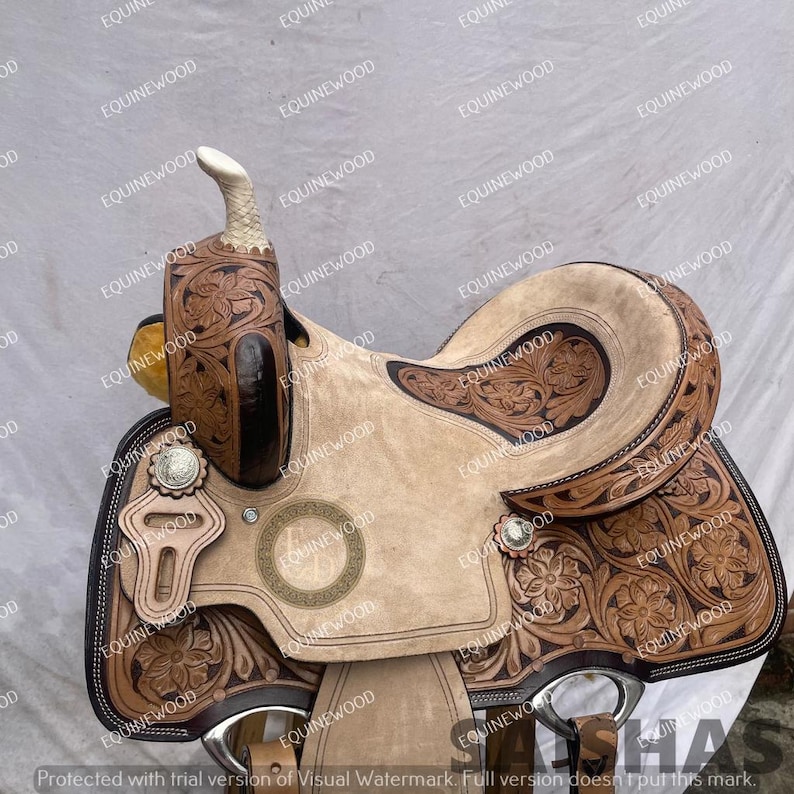 Ss Tack Western Leather Roping Saddle 10-18