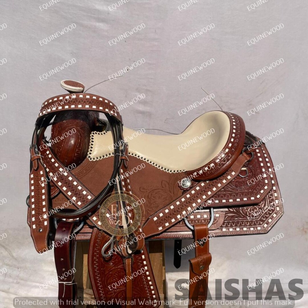 Ss Tack Western Leather Roping Saddle 10-18