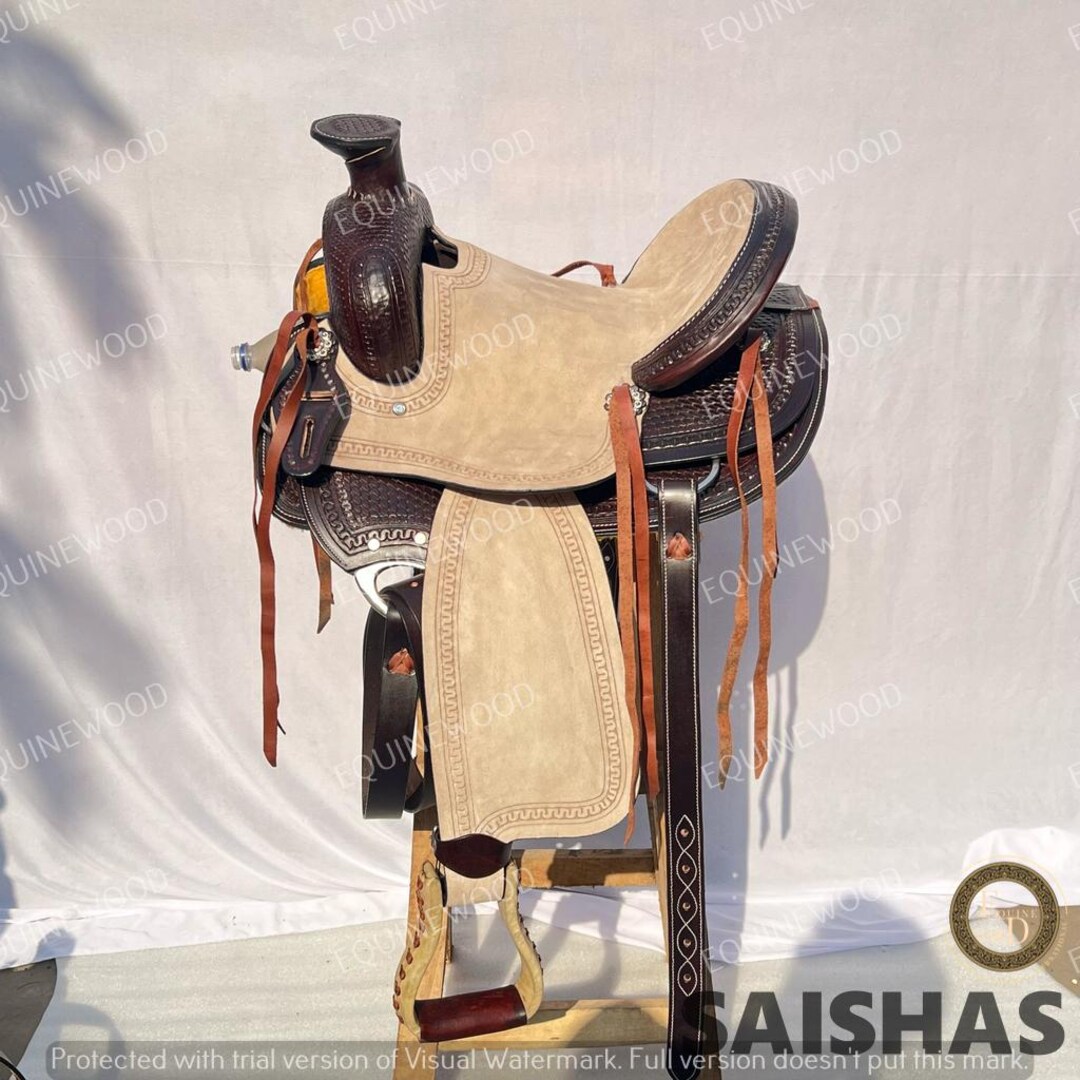 Ss Tack Western Leather Roping Saddle 10-18