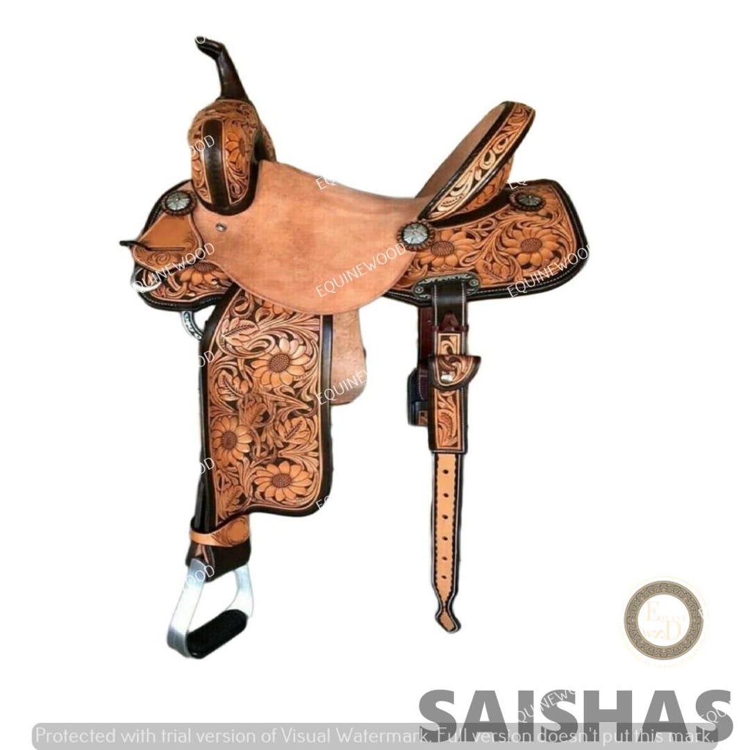 Ss Tack Western Leather Roping Saddle 10-18