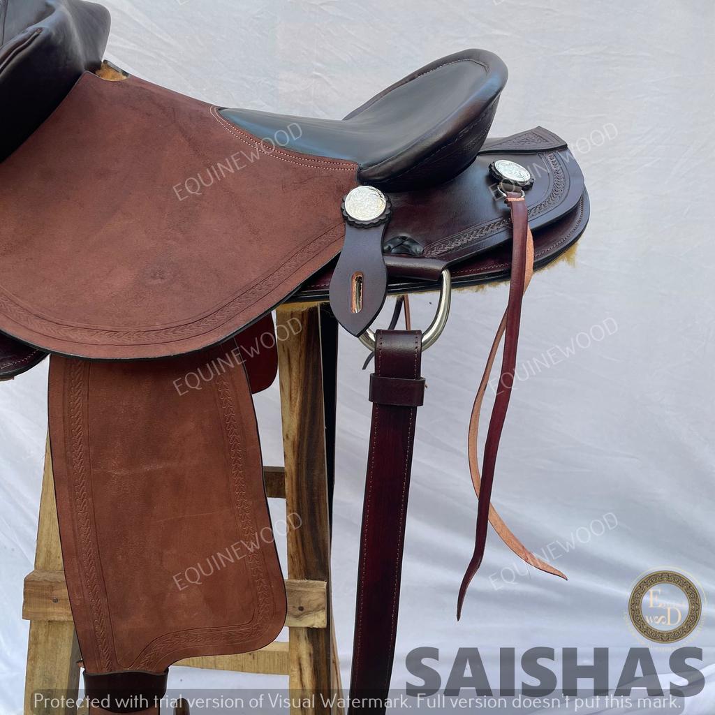 Ss Tack Western Leather Half Breed Saddle 10-18