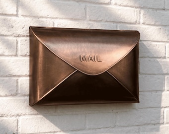 Modern Wall Mounted Mailbox, Large Capacity Metal Mailbox, Minimalist Rust-Resistant Outdoor Envelope Post Box