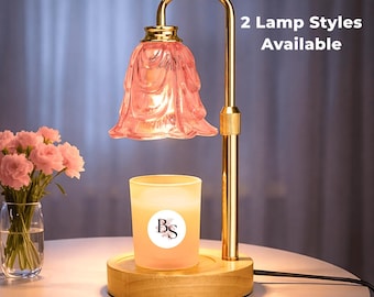 Elegant Candle Warmer Lamp with Auto Timer & Dimmer, Adjustable Height, Flameless Wax Melter Lamp