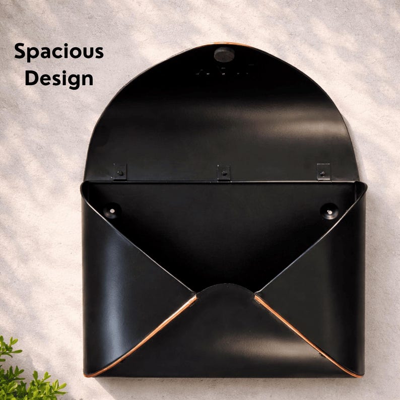 Modern Wall Mounted Mailbox, Large Capacity Metal Mailbox, Minimalist Rust-Resistant Outdoor Envelope Post Box image 11