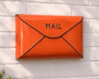 Modern Wall Mounted Mailbox, Large Capacity Metal Mailbox, Minimalist Rust-Resistant Outdoor Envelope Post Box