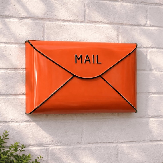 Modern Wall Mounted Mailbox, Large Capacity Metal Mailbox, Minimalist Rust-Resistant Outdoor Envelope Post Box