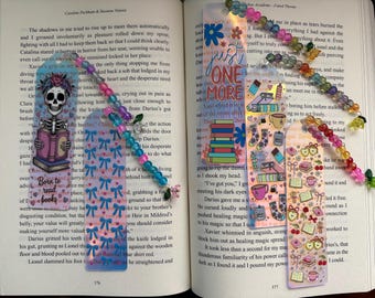 Acrylic Bookmarks with beaded tassel